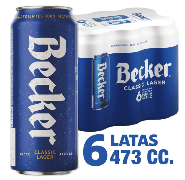 CERVEZA BECKER 4.5G 0.473 6 PACK